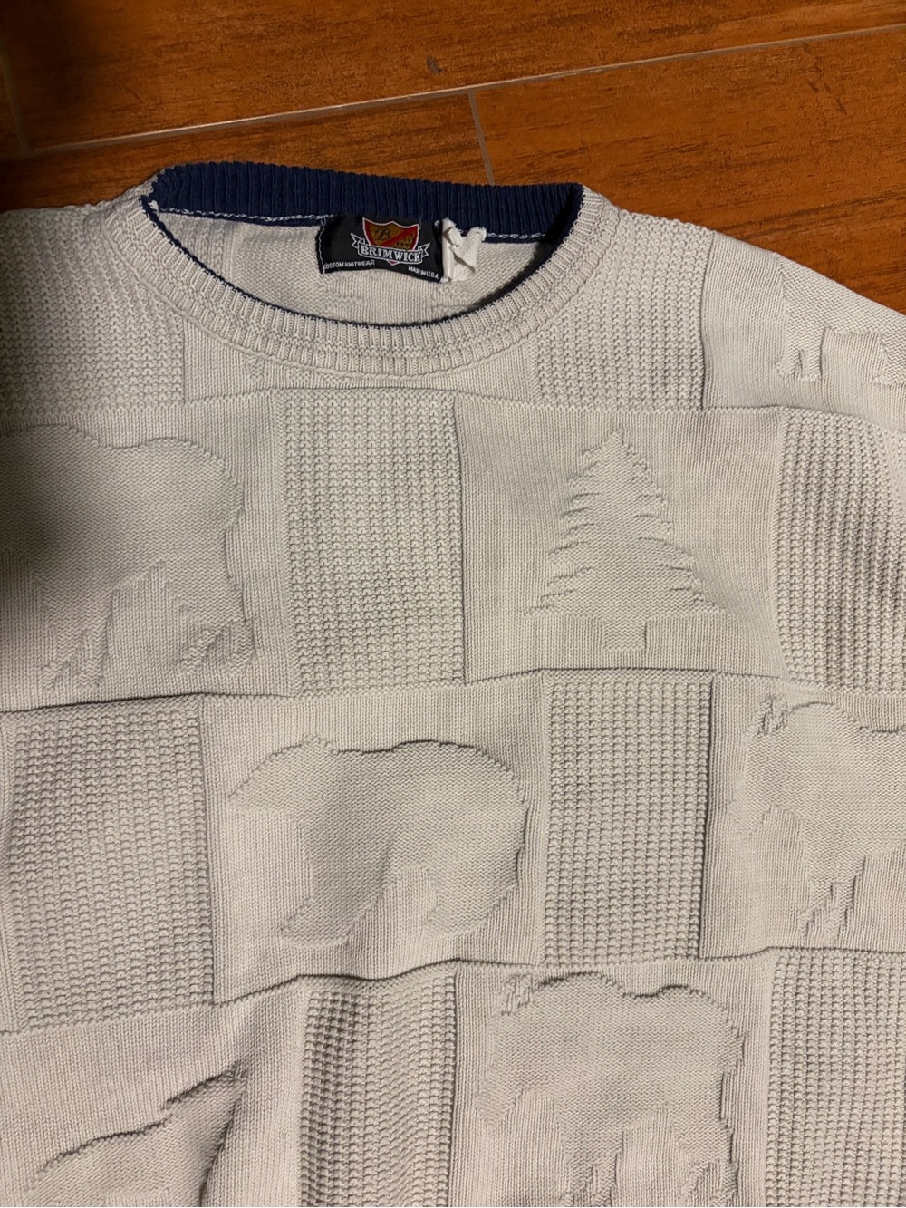 Women’s Cream Patterned Knit Sweater